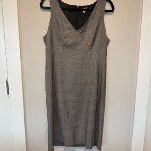 J. Crew Charcoal Super 120’s Wool Midi Dress - 10
